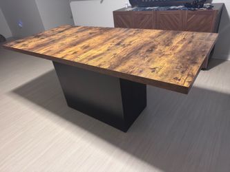 industrial-style rectangular dining table