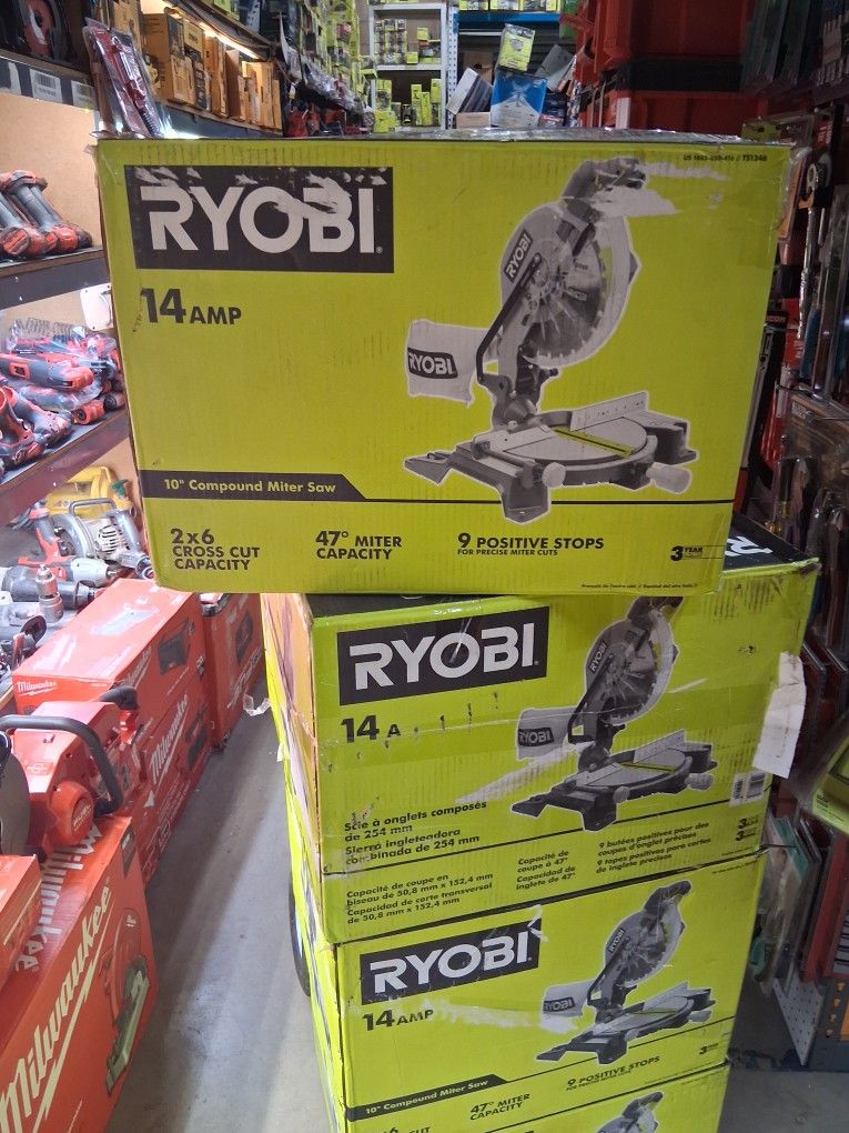 RYOBI
14 Amp Corded 10 in. Compound Miter Saw with LED Cutline Indicator