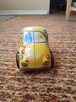 M&M's Yellow VW Beetle Tin Collectible
