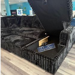 SONIC SECTIONAL BLACK 