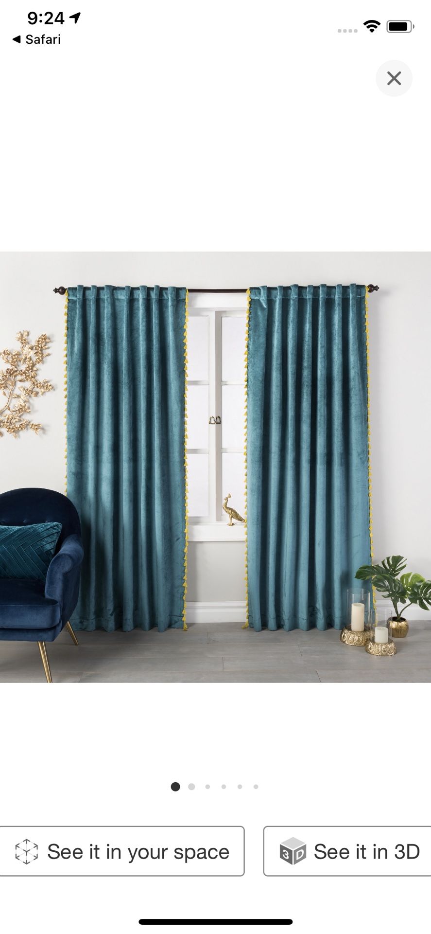 Opal house curtain panels, set of two