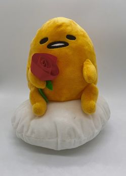 Sanrio Valentine's Day Gudetama Holding Rose 9 Inch Plush