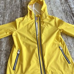 Girls Medium Rain Jacket Yellow 10-13t
