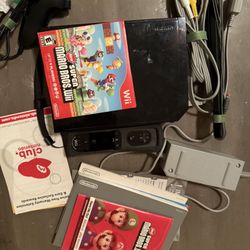 Wii Black Console with New Super Mario Brothers 