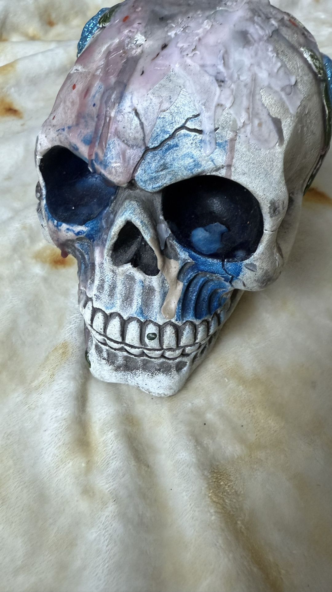 Decorative Skull – Hand Painted Art Piece