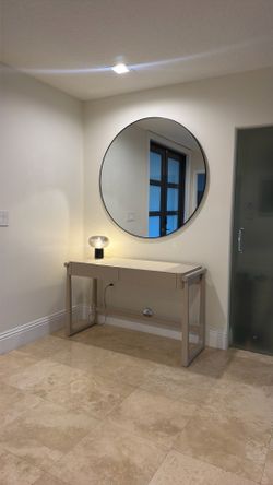 Wood & Leather Desk/ Console