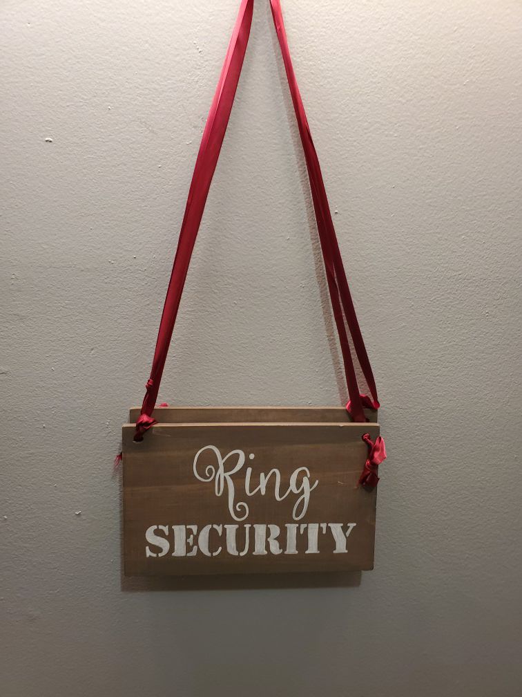 Ring security signs wedding