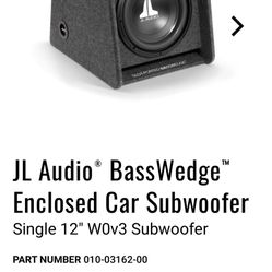 JL Audio 12” Subwoofer