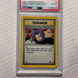 Here Comes Team Rocket Holo (PSA EX-MT 6)