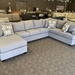 Big Grey Sectional Couch 