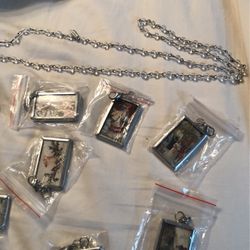 Victoria trading company necklace with 10 postcard charms