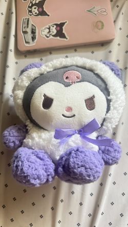 purple fuzzy kuromi plush
