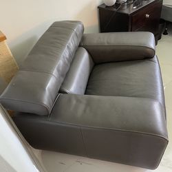 Oversized Full Grain Leather Chair