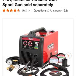Lincoln Electric Weld-Pak 140 Amp MIG and Flux-Core Wire Feed Welder, 115V, Alumin