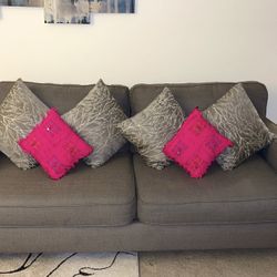 Clean & Comfortable Gray Sofa for Sale 