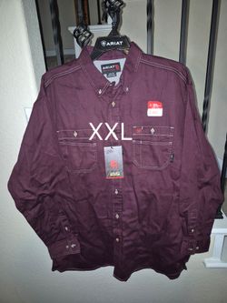 ARIAT FRC VENT TEK MARRON BUTTON UP SHIRT
