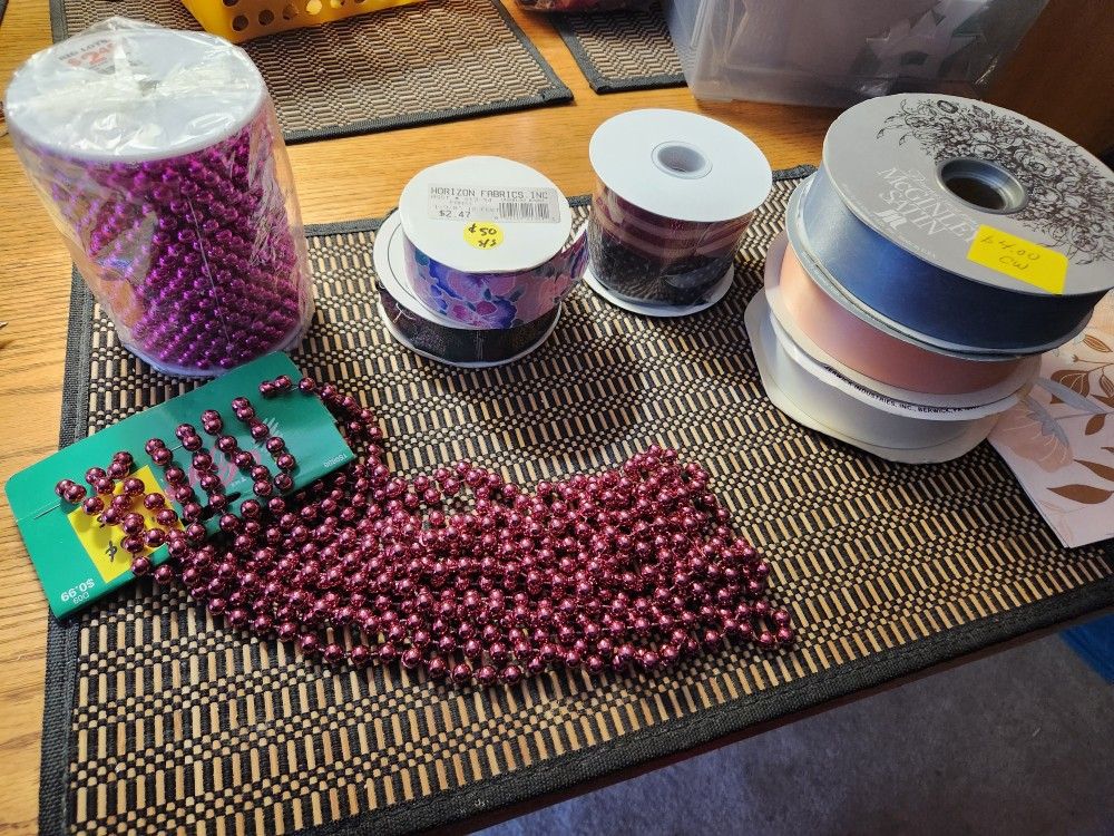 New RIBBON AND BEADS GREAT DEAL