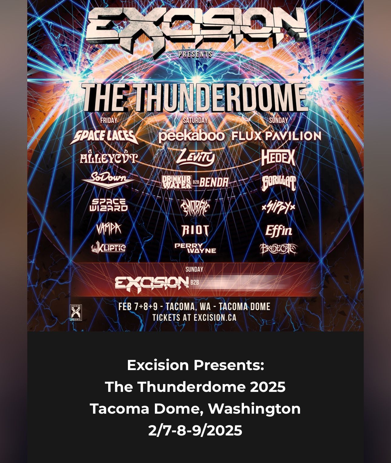 Thunderdome Two Tickets For Sale