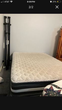 Queen mattress, box, frame