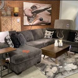 By Ashley/ Oversized Black-Gray Sectional,seccional,couch/Delivery Available/ Financing Options/
