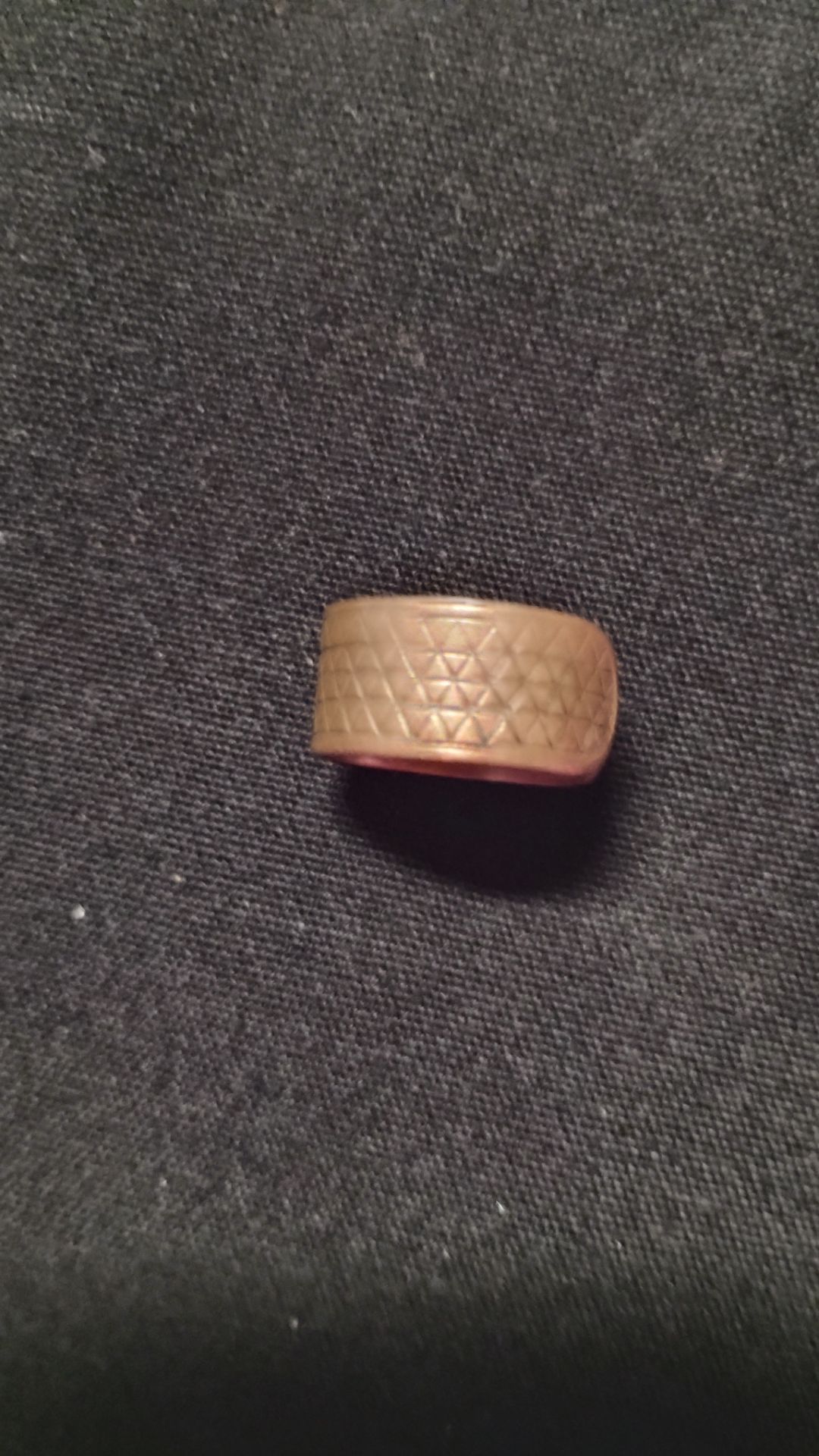 Vintage Solid Cooper Bypass Ring size 6.5 adjustable