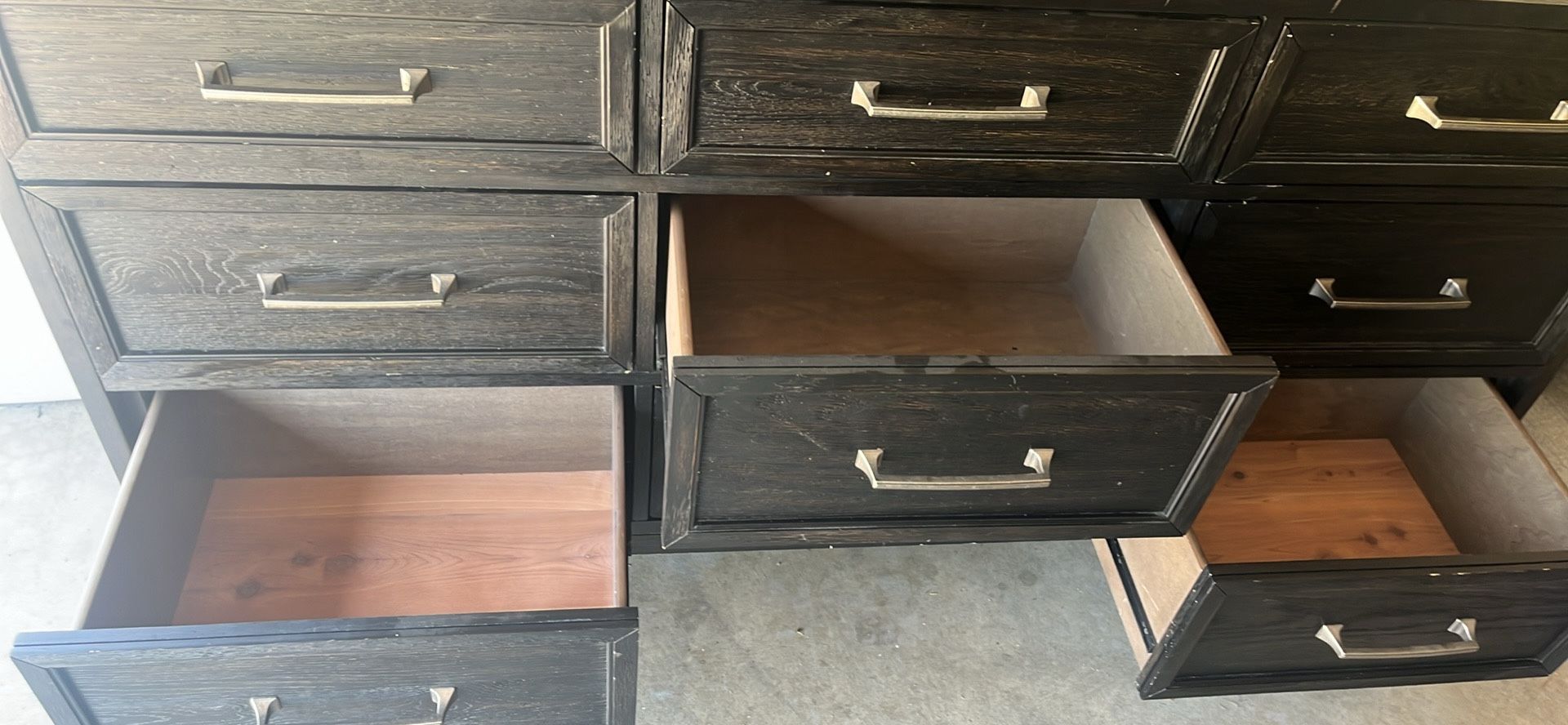 Nine Drawer Dresser With Mirror