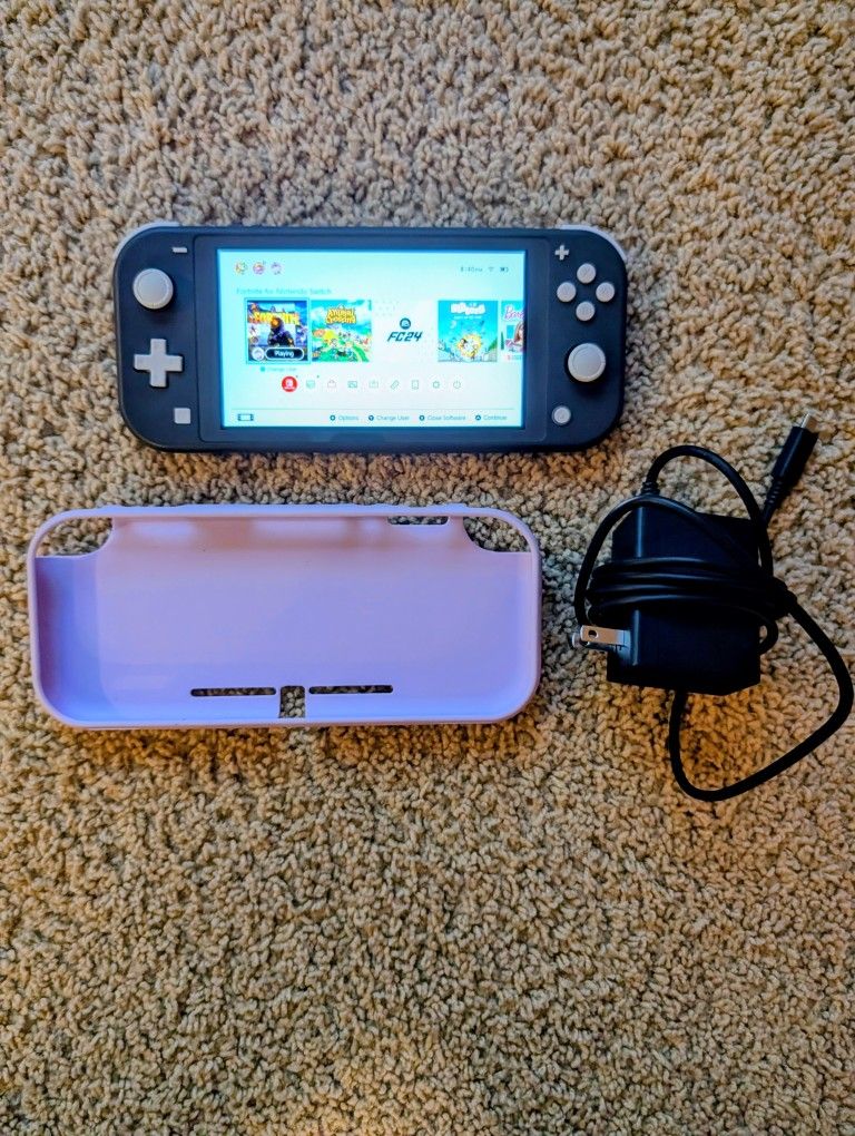 Nintendo Switch Lite With Carry Case And Charger