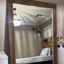 Wooden Framed Mirror 