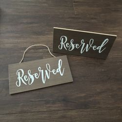 Reserved Seating Signs