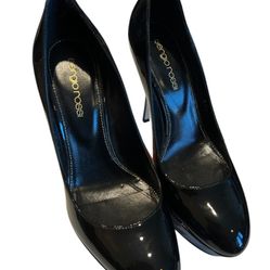 Sergio Rossi Black Patent Platform Pumps 