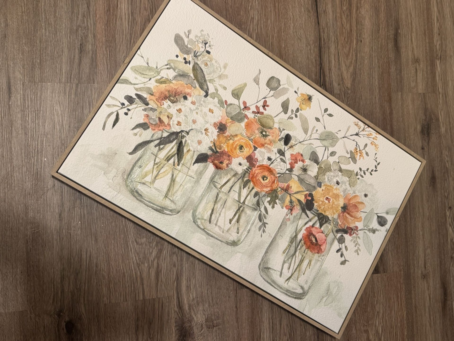 Floral Picture And Bathroom Rules Picture