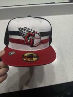 Red White Blue Size 8.  Fitted Hat 