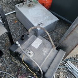 Water and fuel tanks.