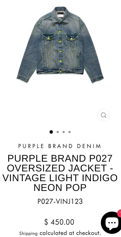Purple Oversized Denim Jacket