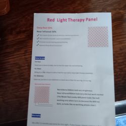 Red light therapy panel
