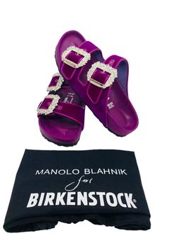 Manolo Blahnik for Birkenstock Arizona Fuschia | Size 38