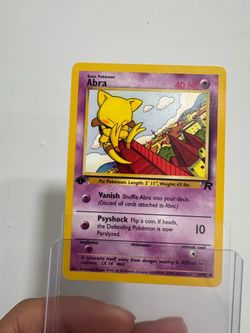 Abra 49/82 1st Edition Team Rocket 2000 Pokemon Card English Vintaged