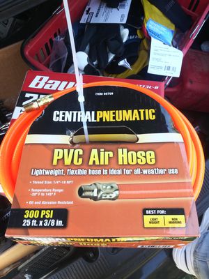 Photo Central pneumatic PVC air hose 25 foot by 3/8