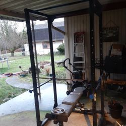 Weight Bench With Rack 