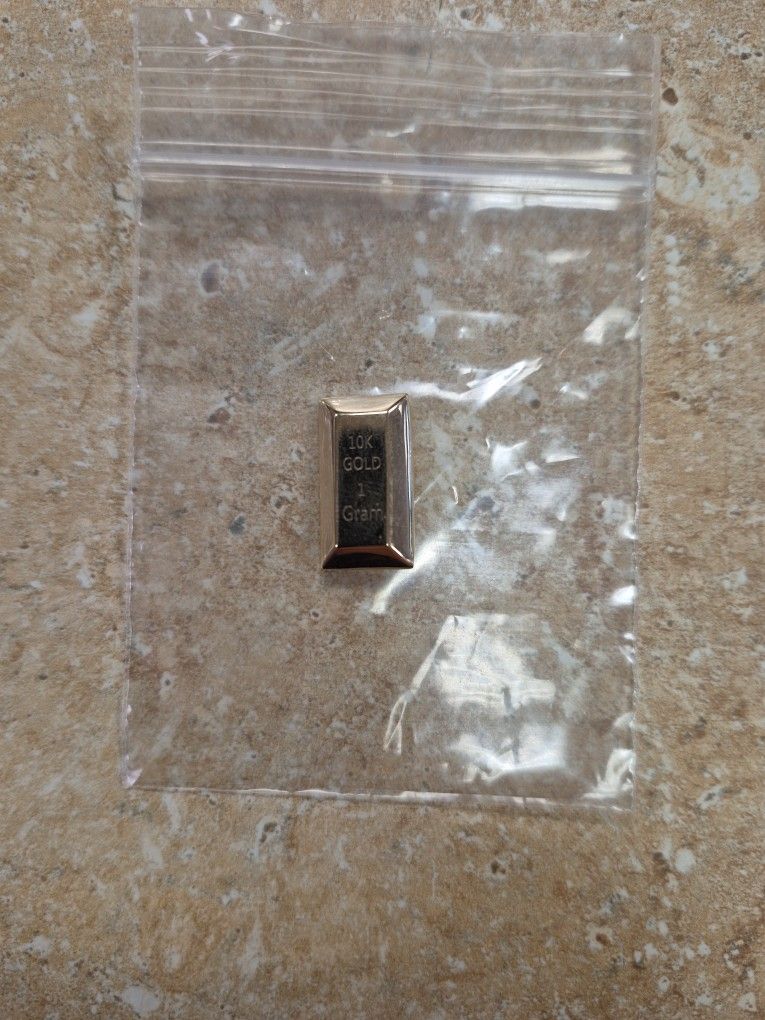10k Yellow Gold 1 Gram Bar Price Is Firm