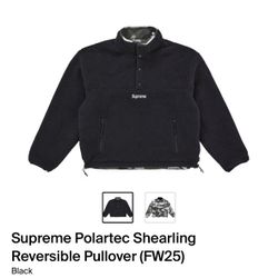 ✅Brand new Supreme FW25 polartec shearling reversible pullover size M