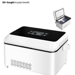 Insulin Cooler Travel Box, Portable Mini Drug Refrigerator USB Rechargeable, Battery Diabetic Box with Handle with LCD Display, Insulin Cooler Box, fo