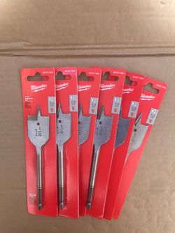 Milwaukee 1-1/4" Spade Bits – 6 piece