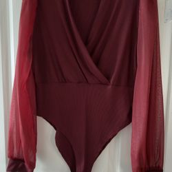 Burgundy Bodysuit