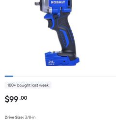 KOBALT 24v Variable Speed Brushless IMPACT WRENCH   ((TOOL ONLY ))    OBO