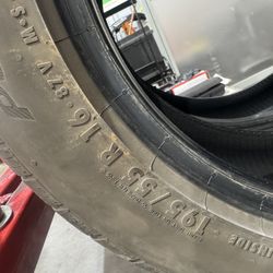 2x 195/55/16 Continental Pure Contact Tires
