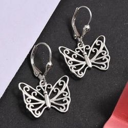 Butterfly Earrings In Sterling Silver
