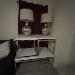 Coffee Table Set With 2 Lamps