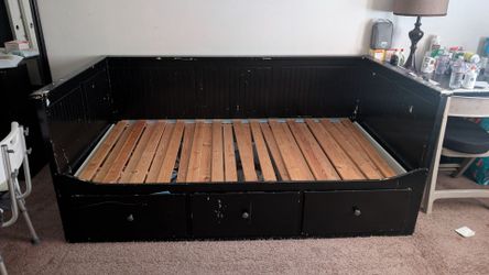 Bed frame with drawers