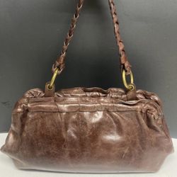 Hobo International Brown Leather Shoulder Bag Purse vintage used 